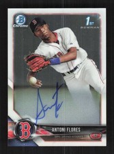 Antoni Flores 2018 Bowman Chrome Autographs Refractor #/499 Auto #BCPA-AF