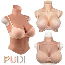 Realistic Fake Boobs For Crossdresser C-G Cup Silicone Breast Forms Breast Plate
