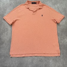Polo Ralph Lauren Polo Shirt Mens L Salmon Pink Short Sleeve Pony Logo