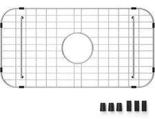 Sink Bottom Grid 24-1/8" x 12-5/8", Centered Drain with Corner Radius 1-1/2"