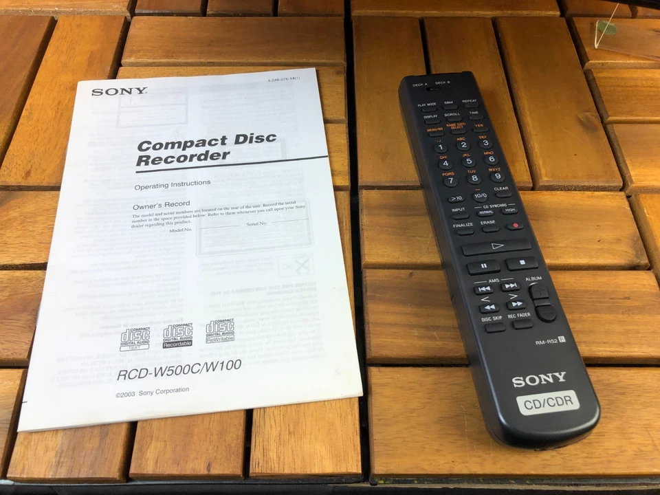 AS-IS PARTS/REPAIR SONY RCD-W500C 5 CD DISK RECORDER w/ Remote PARTIALLY WORKING - Image 2 of 4