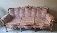 Salotto In Stile Barocco Veneziano 6 pezzi in legno intagliato foglia d'oro