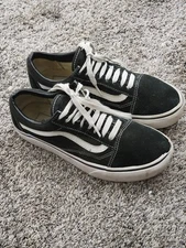 Vans Old Skool Skater Shoes Mens Size 6.5 Off the Wall Lace Up Black 