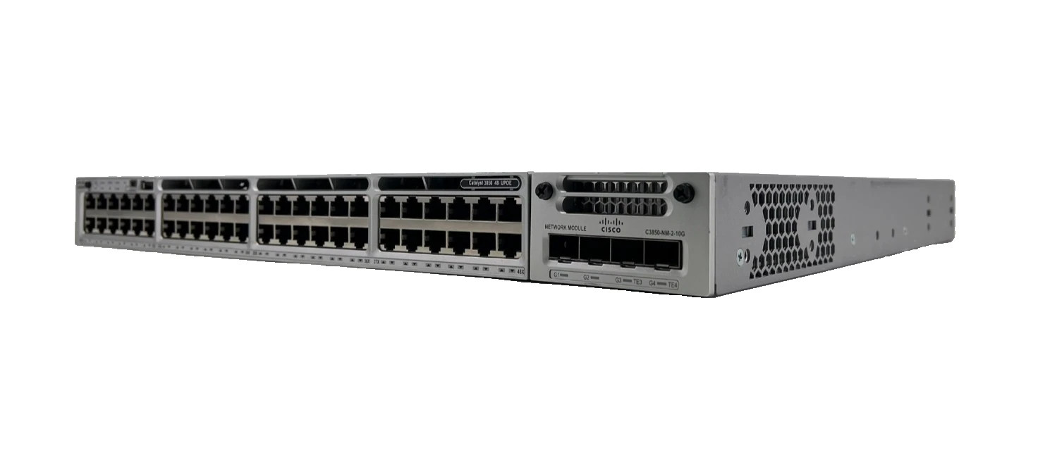 Cisco Catalyst WS-C3850-48U-S V03 48-Port UPOE GB 1 PSU Switch w/ NM-2-10G (BH)
