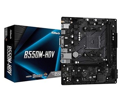 ASRock B550M-HDV AMD Ryzen 5000 Series (Socket AM4) B550 Micro ATX Motherboard