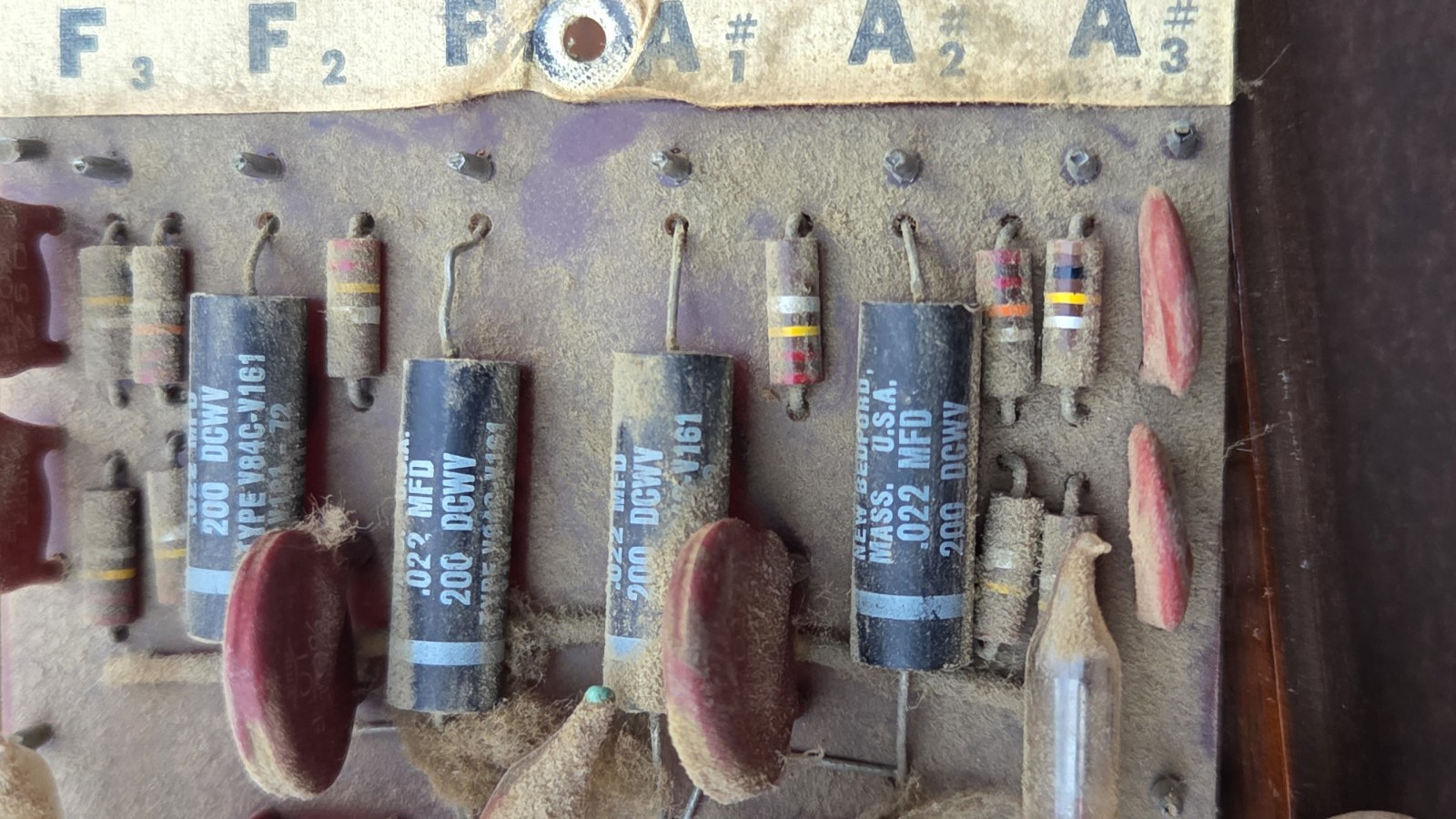 Vintage Aerovox Capacitor Pair .022 uf 200v Guitar Tone Cap Vtg Silvertone Tone