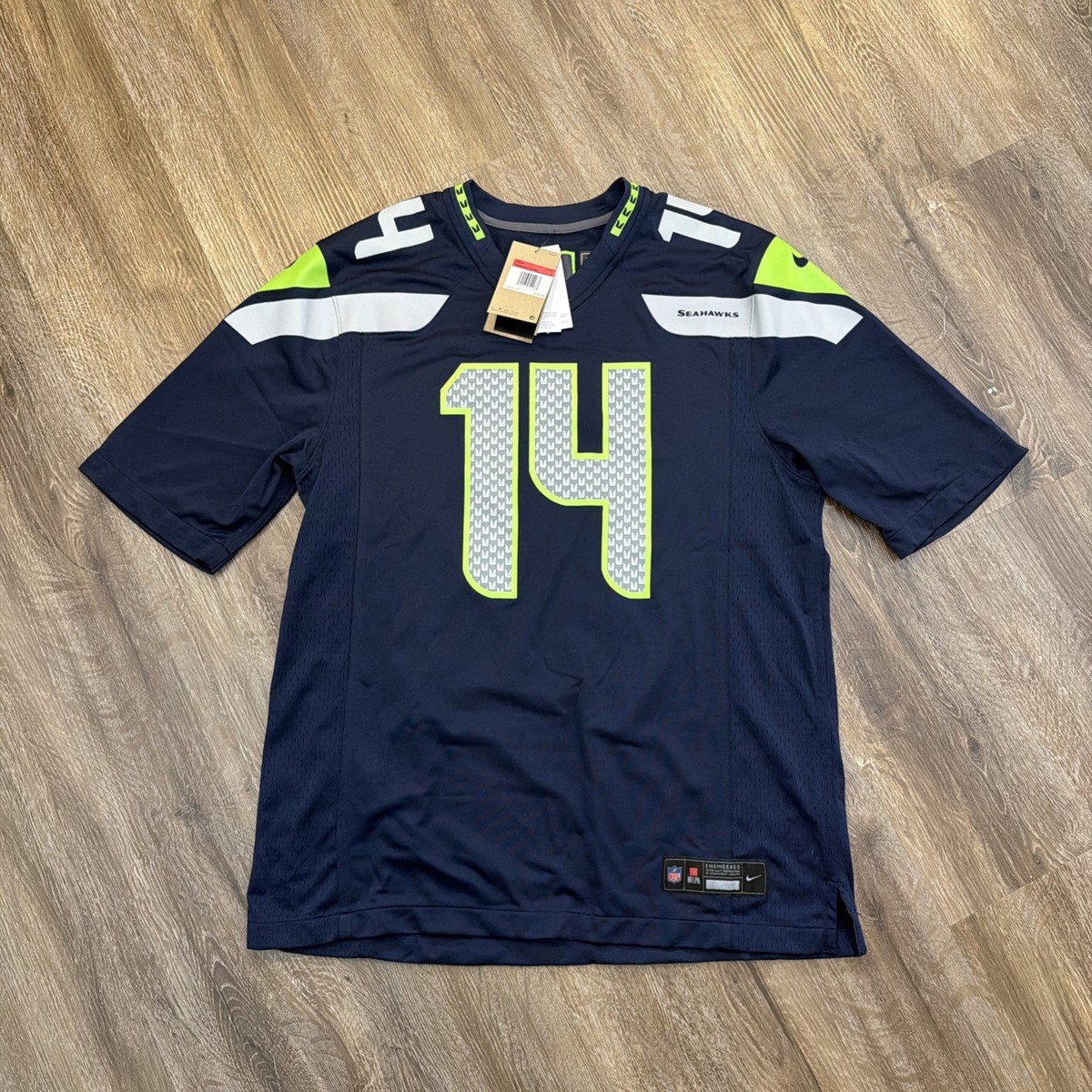 Seattle Seahawks Jersey Large Mens DK Metcalf Blue New With Tags