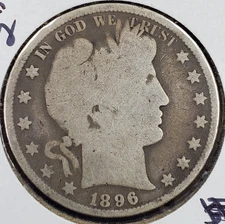 1896 Barber Half-Dollar -VG Condition or better