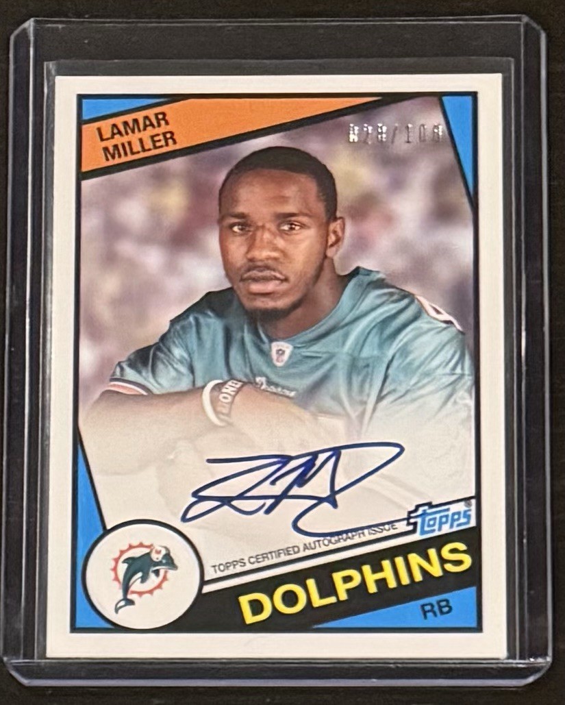 Lamar Miller Topps 1984 Rookie Autograph #6 Base