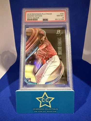 2018 Shohei Ohtani RC Bowman Platinum #34 PSA 8