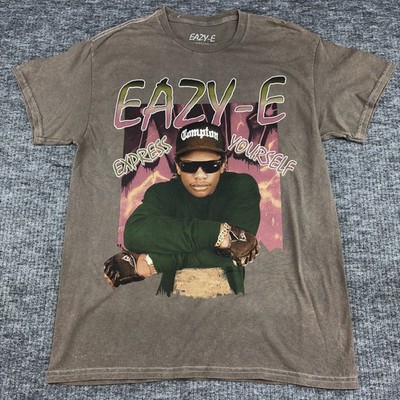 Eazy-E 'Express Yourself' Gray Graphic T-shirt - Size Medium