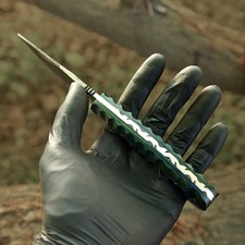 Full Tang Damascus Steel Custom Wood Handle Handmade Hunting Knife with Sheath