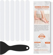 24PCs Bath Tub Shower Stickers Anti Slip Grip Strips Non-Slip Safety Floor Tread