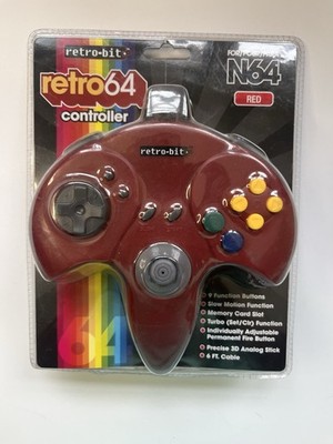 N64 Retro-Bit Controller Nintendo 64 Great Joystick AUTHENTIC New in Packaging