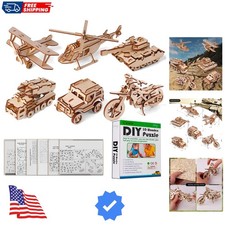 3D Wooden Puzzle Simulation Animal Dinosaur Assembly DIY Model Toy for Kids a...