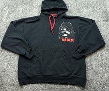 Star Wars Darth Vader Hoodie Mens Large Black Dark Side Graphic Pullover Fleece