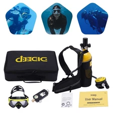 1L Portable Mini Scuba Diving Equipment Kit Underwater Dive Breath Oxygen Tank