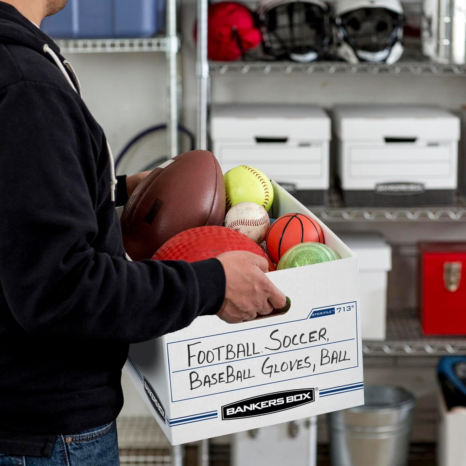 12 Pack Standard Duty File Storage Boxes, Standard Assembly, Removable Lid, Lett