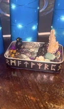 Hecate Morrigan Voodoo Rune Crow Crossroads Protection Altar Amulet V41