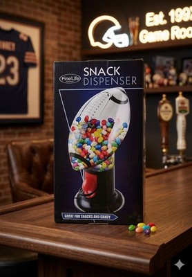 FineLife Football Snack & Candy Dispenser   Countertop Manual Candy Machine NIB
