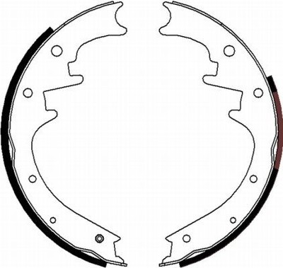 1x TEXTAR 91069700 Bremsbackensatz für Jeep