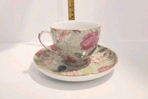 JUEGO TAZA DE TÉ Y PLATILLO ROYAL DANUBE PATRÓN FLORAL - Imagen 2 de 8