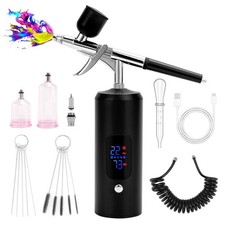 Cordless Rechargeable Airbrush Kit, Handheld Sprayer Gun with Compressor 38 PSI