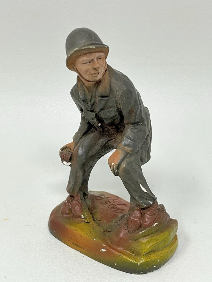 11, J.H. MILLER AÑOS 50 TIZA EJÉRCITO DE EE. UU. SEGUNDA GUERRA MUNDIAL FIGURAS FIRMADAS DE COLECCIÓN, Soldado Foto 3 de 4