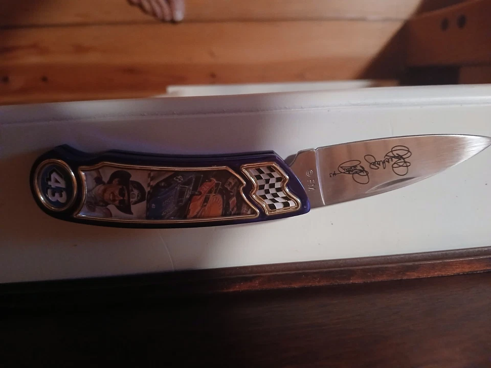 Navajas de bolsillo richard petty autógrafos de una sola hoja Foto 2 de 3