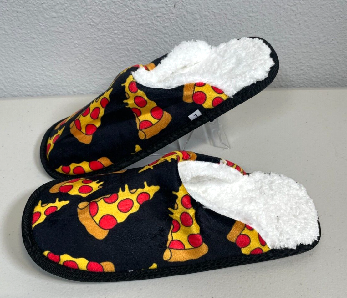 Umidedor Soft Non-Slip House Slippers Pizza Womens Size L (9-10