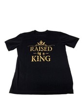 Boys Girls Black Graphic T-Shirt Medium