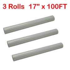 3 Rolls 17" x 100FT Waterproof Inkjet Milky Transparency Film Silk Screen