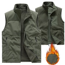 Men's Double-sided Fleece Vest Winter Warm Loose Sleeveless Tank Outdoor Workwea