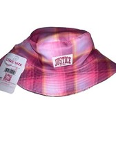 Justice Girls Bucket Hat Reversible Pink One Size NWT