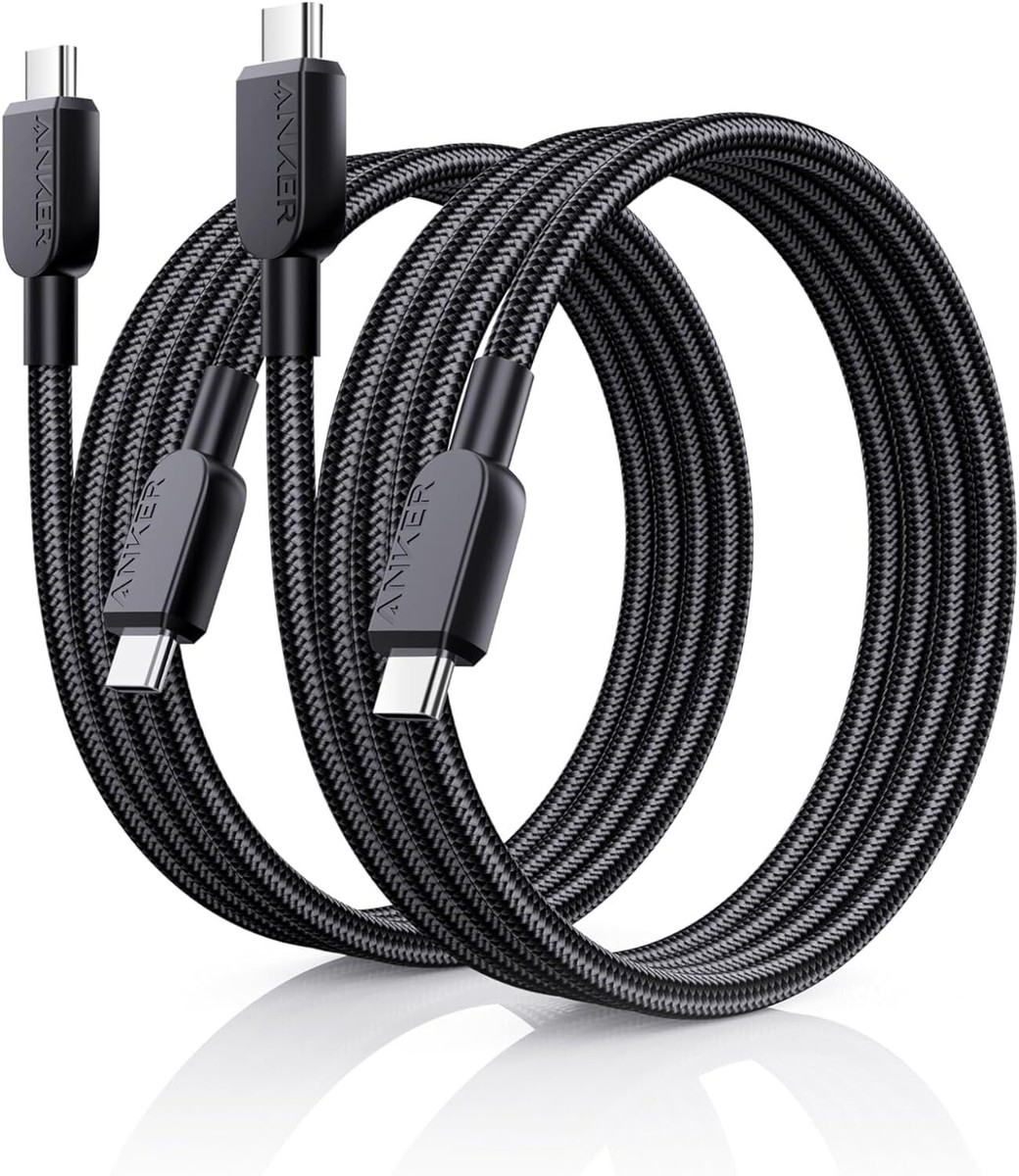 Anker 240W USB C to USB C Cable 3ft Double Braided Nylon Cord for iPhone  15/Mac
