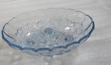 Blue Carnival Indiana Glass Garland Oval Footed Fruits Centerpiece Bowl LARGE