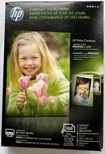 New HP Everyday Photo Paper 100 sheet Universal Inkjet Glossy 4x6 Disney Picture
