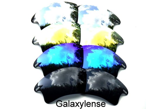 Lentes de repuesto Galaxy para chaqueta rápida Oakley XL negras y azules y doradas y titanio 4 hp - Imagen 4 de 8