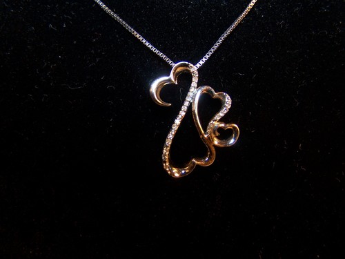 KAY JEWELERS JANE SEYMOUR 20 DIAMANTEN FAMILIE OFFENE HERZEN ANHÄNGER & KETTE MIT CHARM - Bild 8 von 10