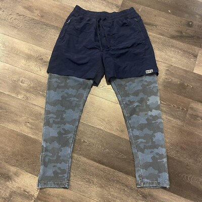 KITH Women's Blue Shorts Jogger Pants Zip Leg Size XL