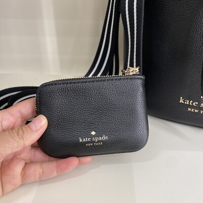 New Kate Spade Rosie Bucket Bag Pebble Leather Black KA987