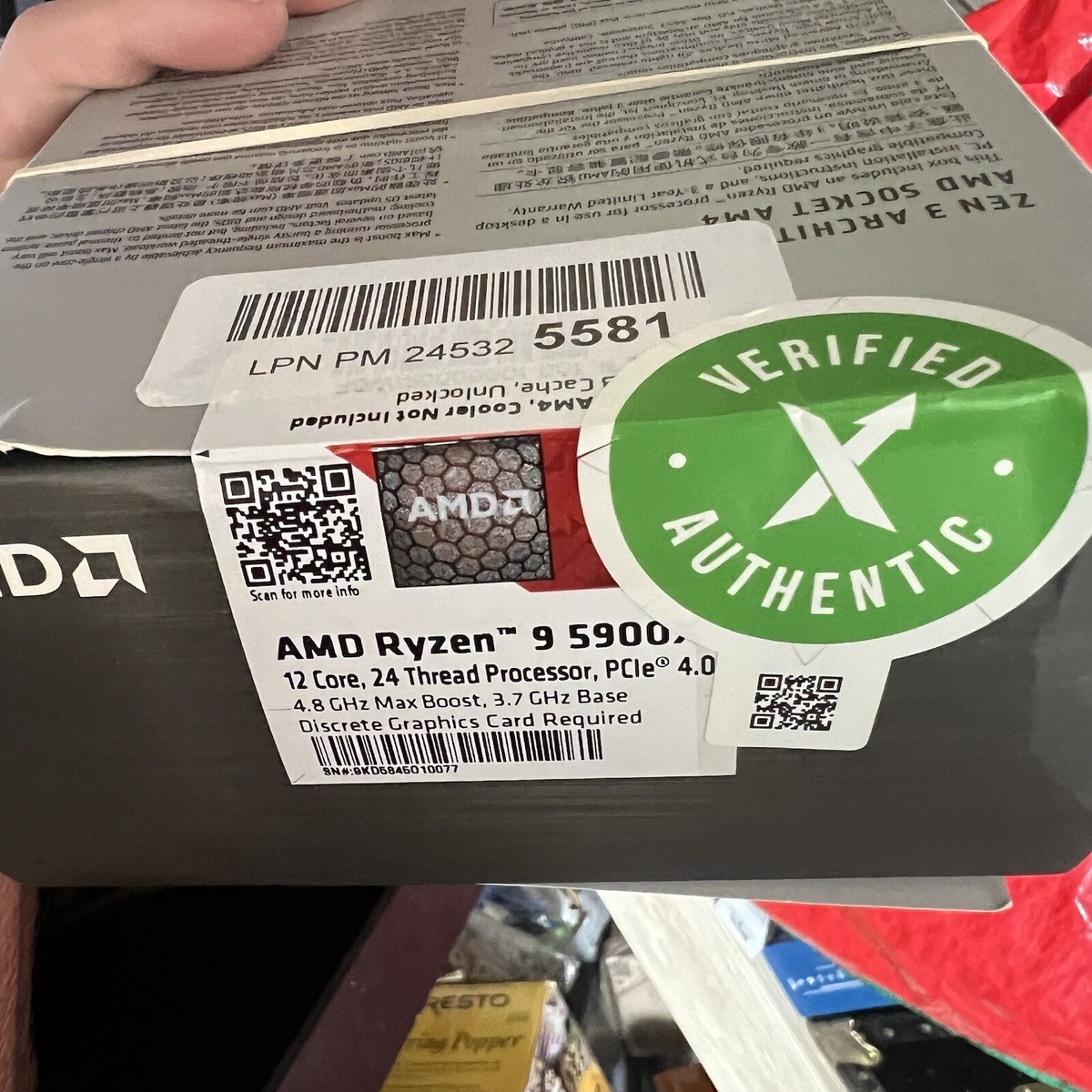 AMD Ryzen 9 5900X Desktop Processor (4.8GHz, 12 Cores, Socket AM4
