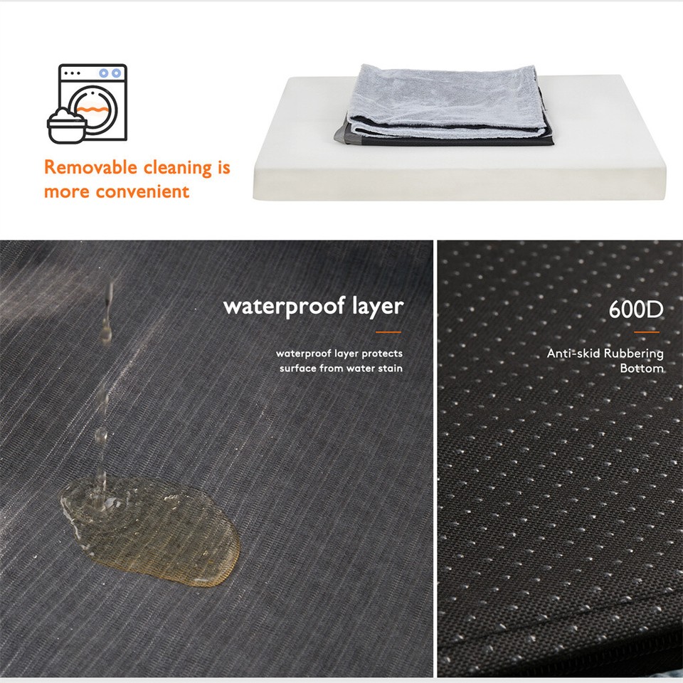 The Dog's Bed Orthopädisches Hundebett – Wasserdicht, Mit Memory Foam, In Schwarz-Tartan Für Große Hunde