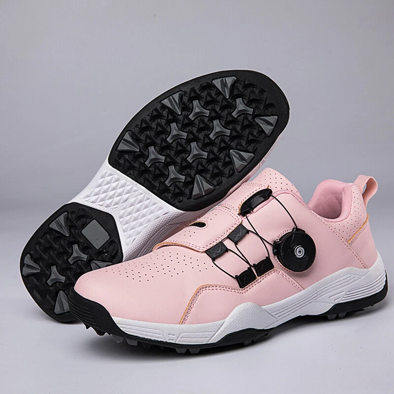 Women's Golf Shoes Outdoor Waterproof Jogging Golf Sneakers Mens Leather Shoes - Image 2 of 4