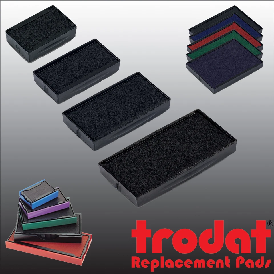 Trodat Printy Line Rubber Stamp Replacement Pads BLACK BLUE RED GREEN VIOLET etc
