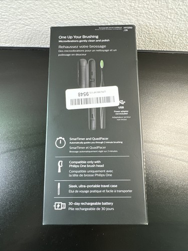 Philips Sonicare Spazzolino elettrico ricaricabile - HY1200/26 - Scatola aperta nera - Foto 4 di 4