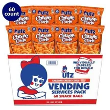 Utz Baked Cheddar Cheese Curls, Multipack, 1 oz, 60 Count