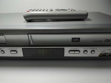 Samsung DVD-V4600CVCR Combo 4-Head HiFi VHS Player Remote Cable Tape Please Read