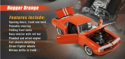 1/18 ACME 1969 Chevrolet Restomod Camaro Hugger Orange / Silver