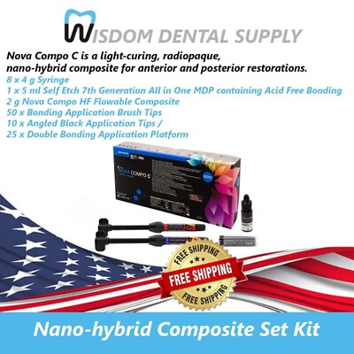 NOVA COMPO C light-curing, radiopaque, nano-hybrid composite Set Kit #2045
